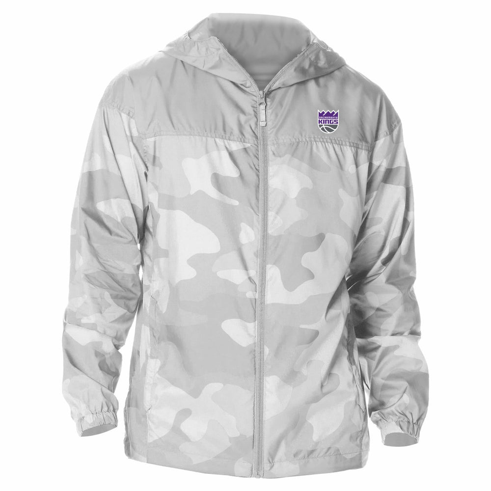 Sacramento Kings Camo Flash Challenger Windbreaker Full-Zip Jacket Gray | Columbia