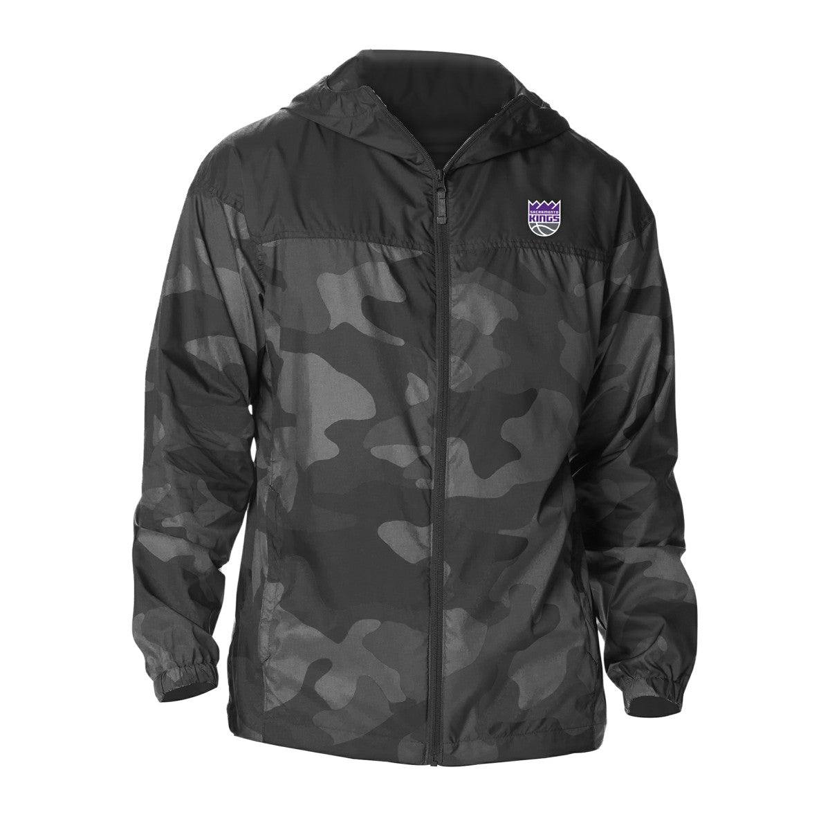 Sacramento Kings Camo Flash Challenger Windbreaker Full-Zip Jacket Black | Columbia Lifestyle
