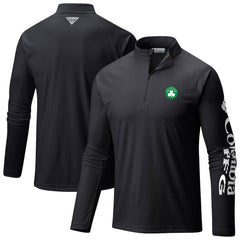 Boston Celtics Terminal Tackle Raglan Omni-Shade Quarter-Zip Jacket Black | Columbia outlet