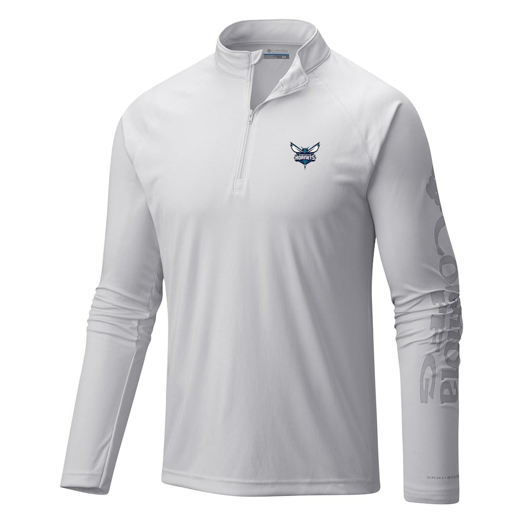Charlotte Hornets Terminal Tackle Raglan Omni-Shade Quarter-Zip Jacket White | Columbia online