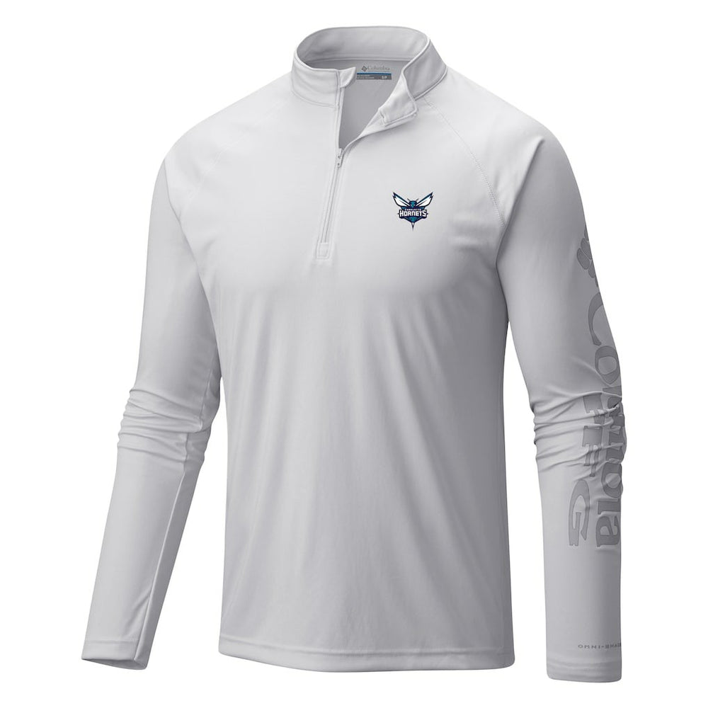 Charlotte Hornets Terminal Tackle Raglan Omni-Shade Quarter-Zip Jacket White | Columbia online