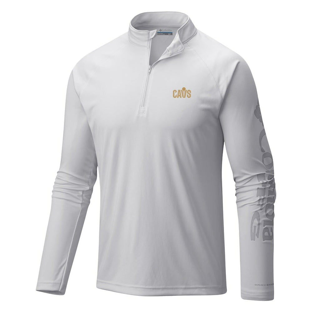 Cleveland Cavaliers Terminal Tackle Raglan Omni-Shade Quarter-Zip Jacket for sale White | Columbia online