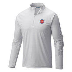 Detroit Pistons Terminal Tackle Raglan Omni-Shade Quarter-Zip Jacket for sale White | Columbia