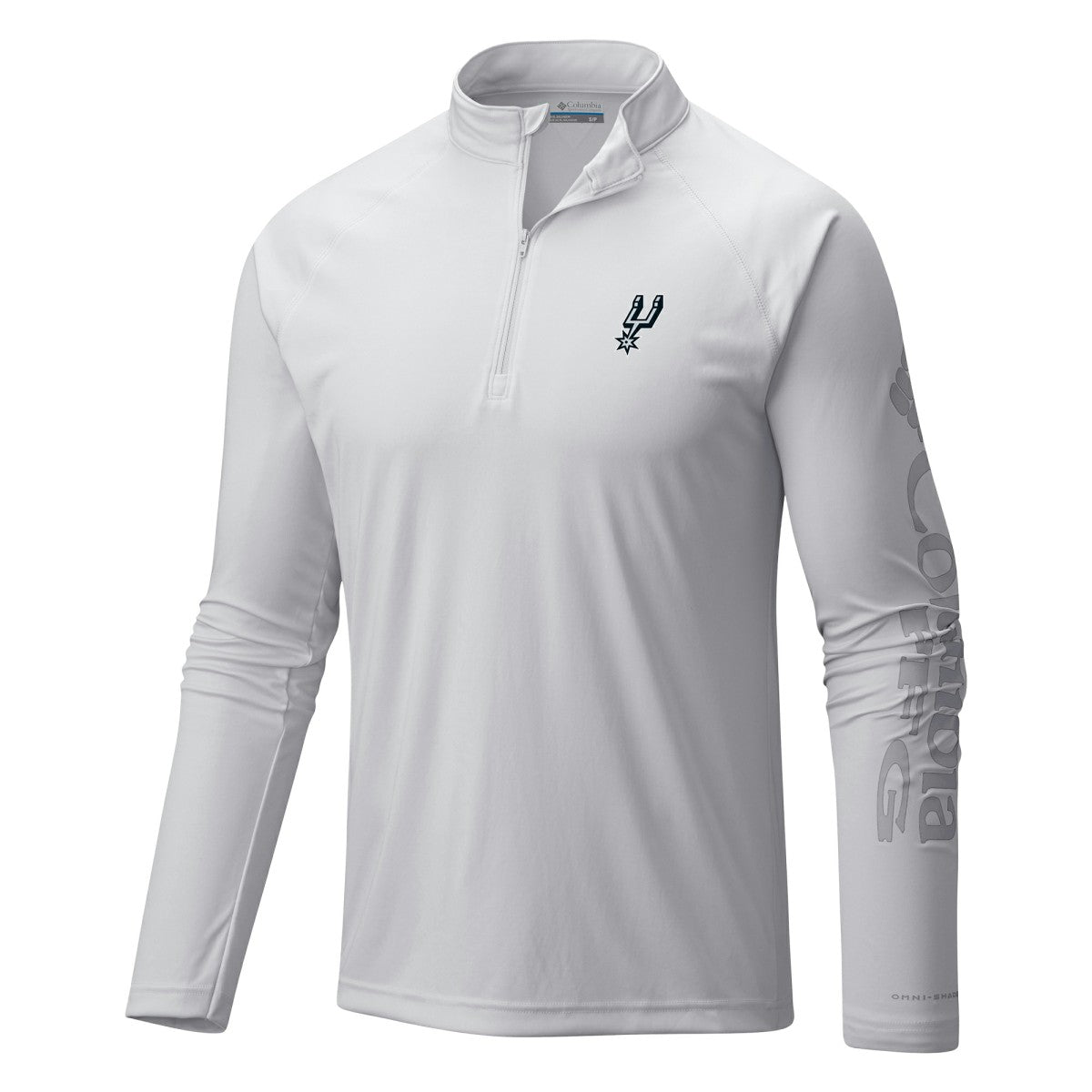 San Antonio Spurs Terminal Tackle Raglan Omni-Shade Quarter-Zip Jacket White | Columbia online