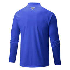 Detroit Pistons Terminal Tackle Raglan Omni-Shade Quarter-Zip Jacket for sale Blue | Columbia for sale
