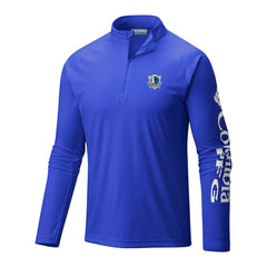 Dallas Mavericks Terminal Tackle Raglan Omni-Shade Quarter-Zip Jacket for sale Blue | Columbia discount