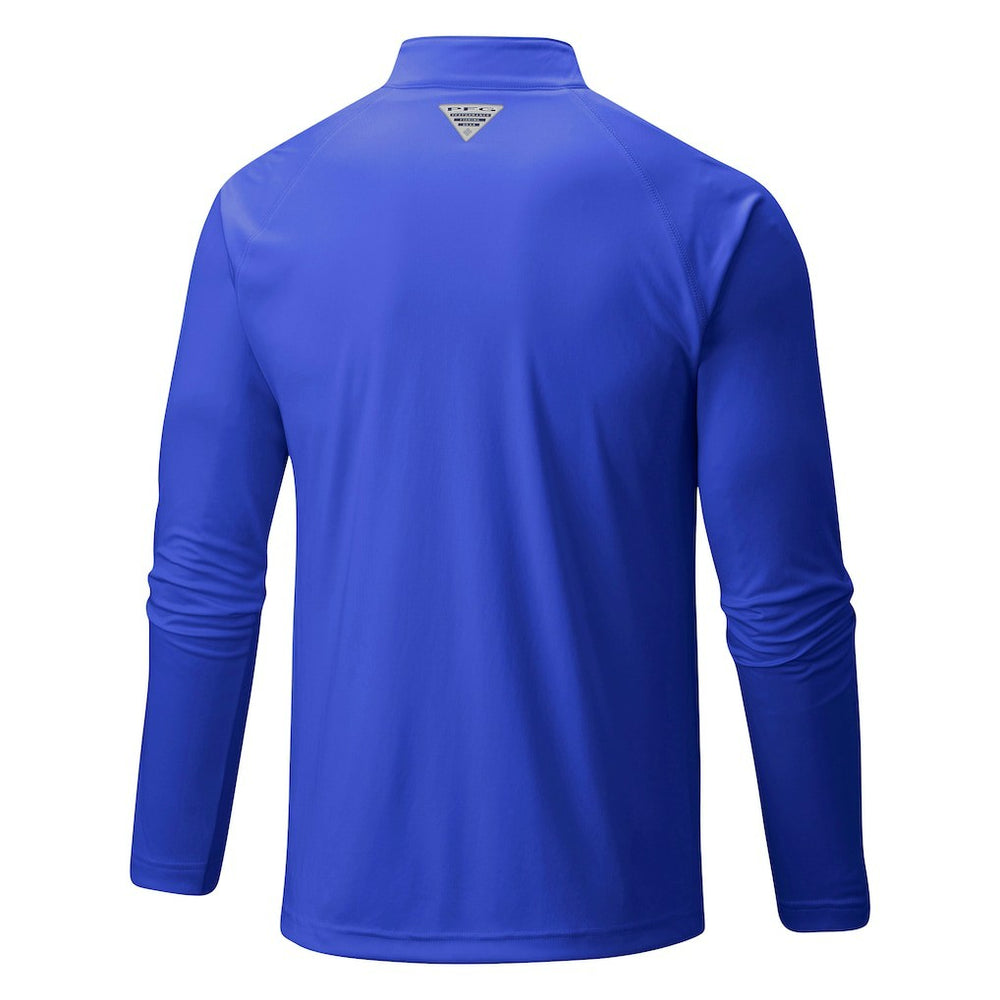 Dallas Mavericks Terminal Tackle Raglan Omni-Shade Quarter-Zip Jacket for sale Blue | Columbia discount