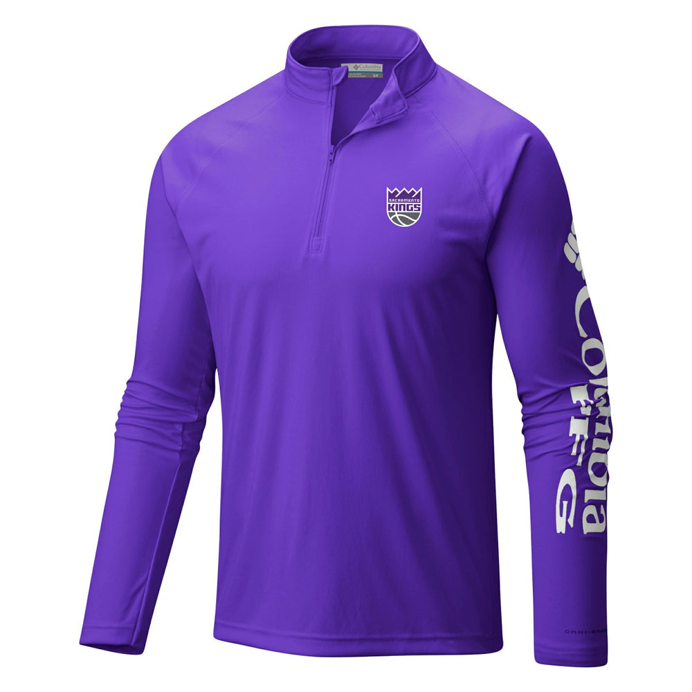 Sacramento Kings Terminal Tackle Raglan Omni-Shade Quarter-Zip Jacket Purple | Columbia