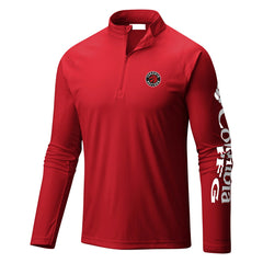 Toronto Raptors Terminal Tackle Raglan Omni-Shade Quarter-Zip Jacket Red | Columbia US