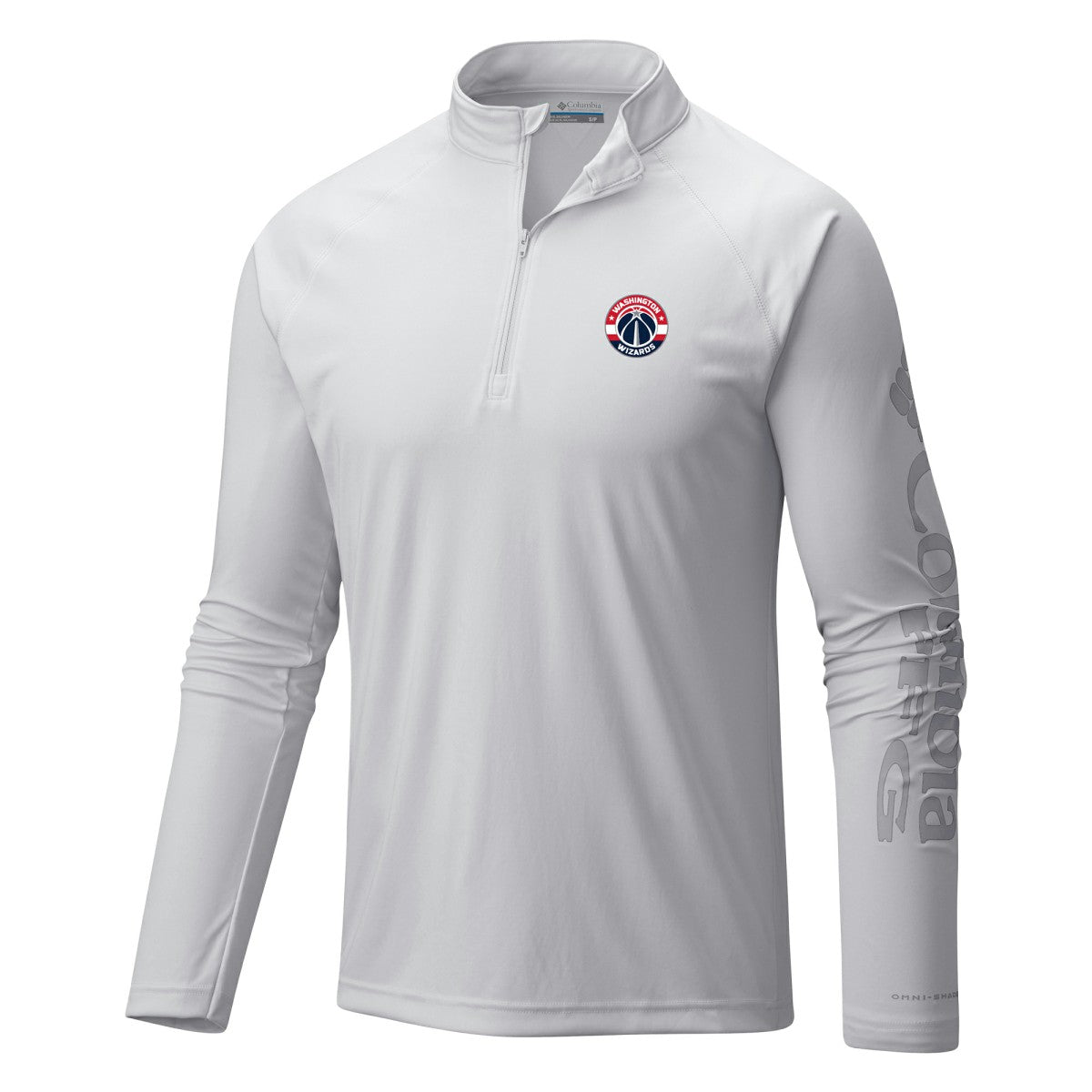 Washington Wizards Terminal Tackle Raglan Omni-Shade Quarter-Zip Jacket White | Columbia online