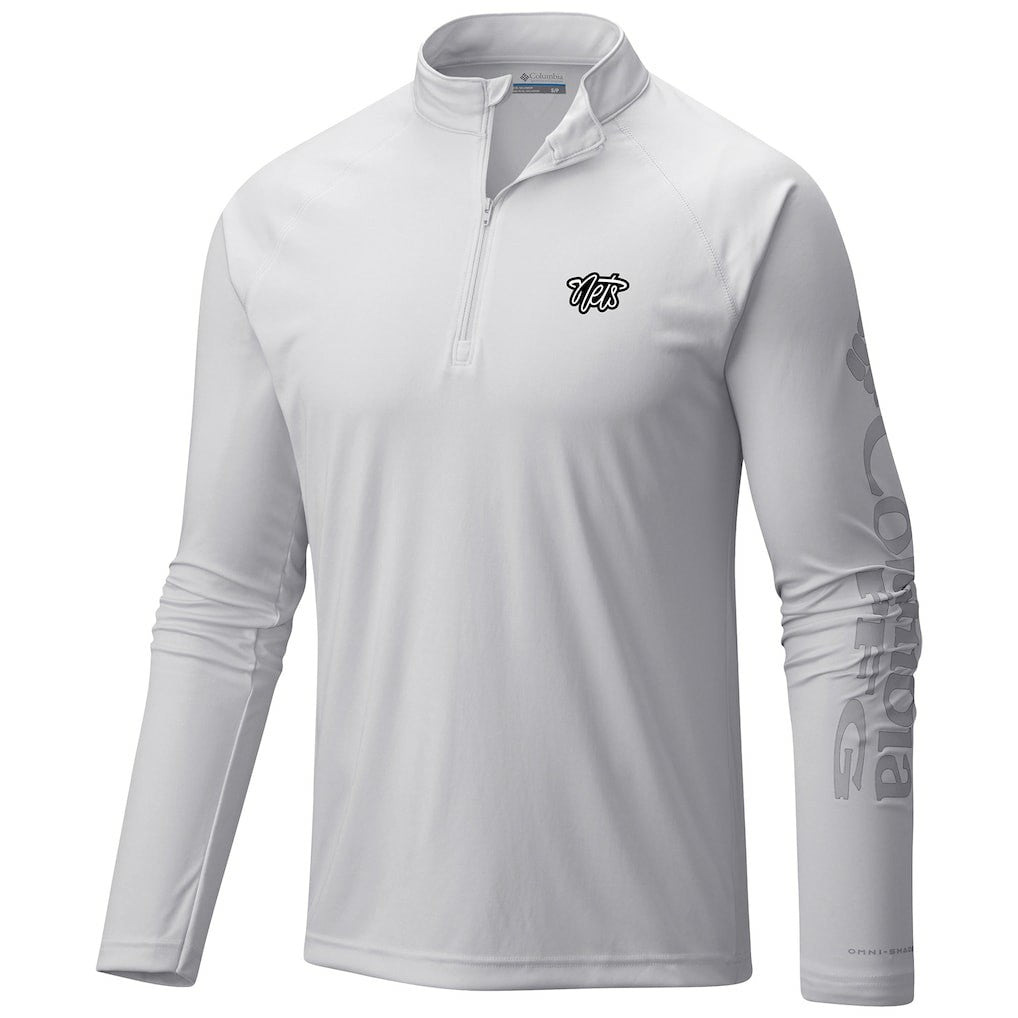 Brooklyn Nets Terminal Tackle Raglan Omni-Shade Quarter-Zip Jacket White | Columbia Near Me