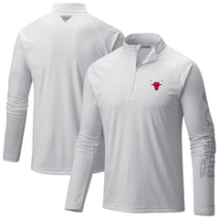 Chicago Bulls Terminal Tackle Raglan Omni-Shade Quarter-Zip Jacket White | Columbia online