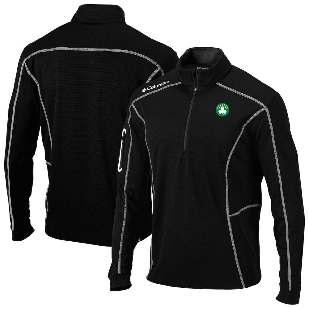 Boston Celtics Omni-Wick Shotgun Quarter-Zip Pullover Black | Columbia US