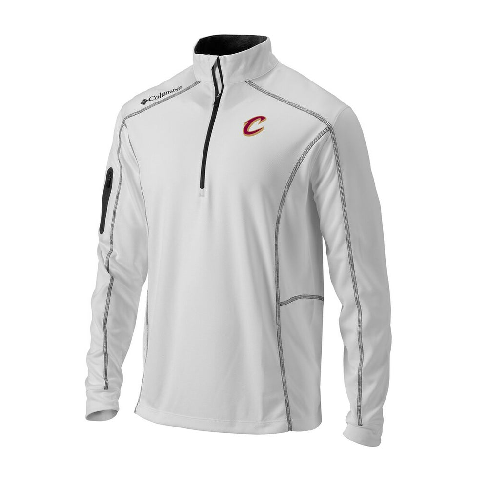 Cleveland Cavaliers Omni-Wick Shotgun Quarter-Zip Pullover for sale White | Columbia