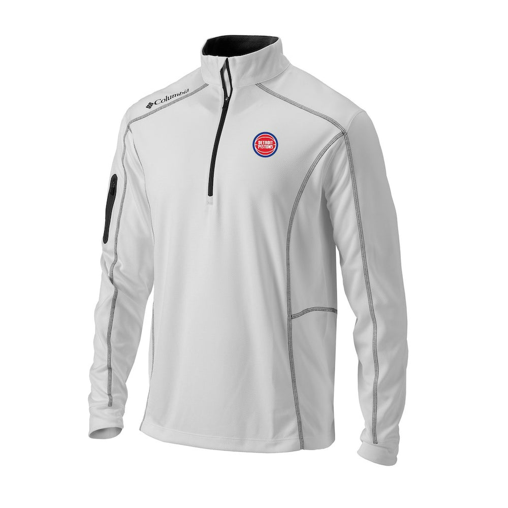 Detroit Pistons Omni-Wick Shotgun Quarter-Zip Pullover for sale White | Columbia