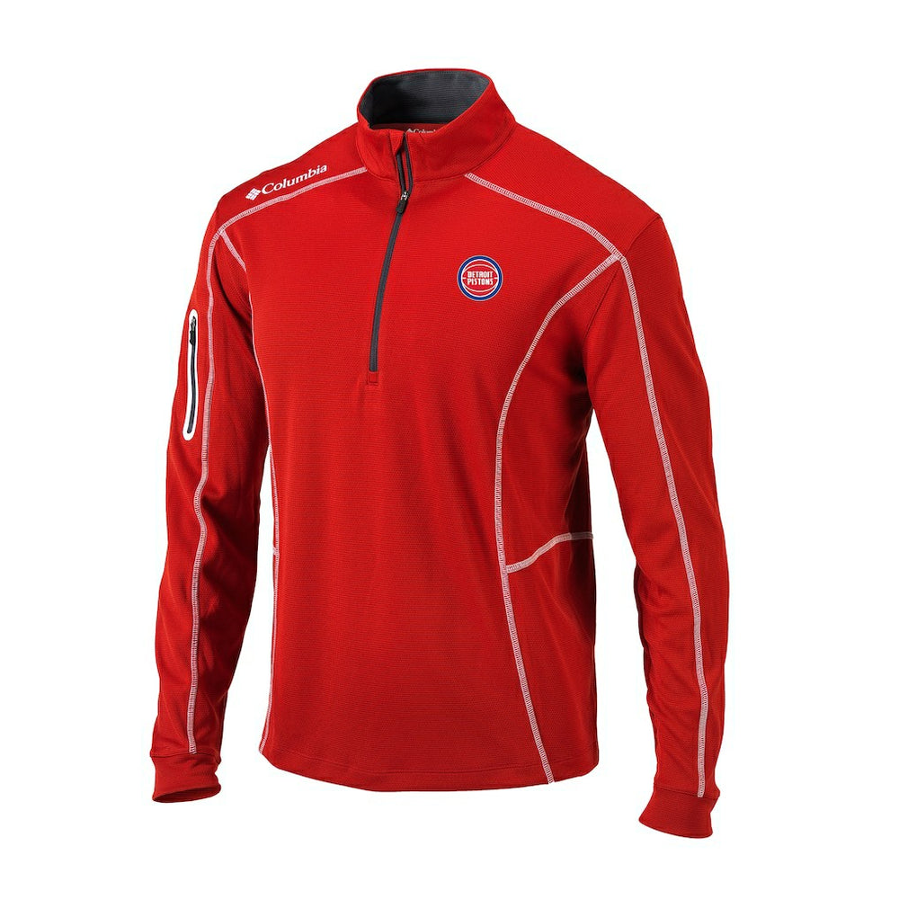 Detroit Pistons Omni-Wick Shotgun Quarter-Zip Pullover for sale Red | Columbia Near Me