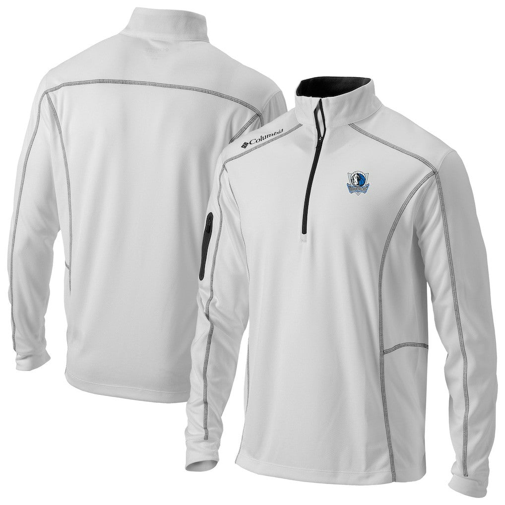 Dallas Mavericks Omni-Wick Shotgun Quarter-Zip Pullover for sale White | Columbia discount
