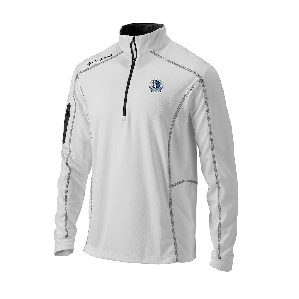 Dallas Mavericks Omni-Wick Shotgun Quarter-Zip Pullover for sale White | Columbia discount