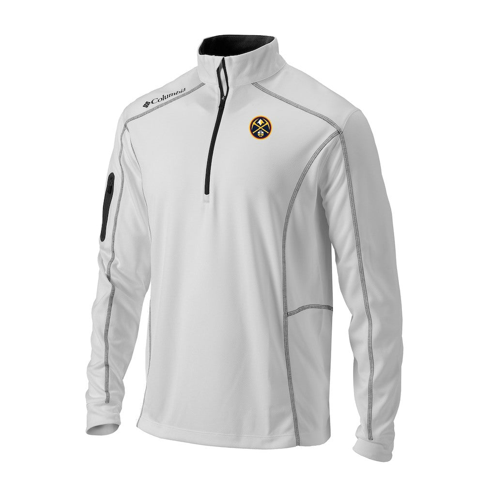 Denver Nuggets Omni-Wick Shotgun Quarter-Zip Pullover for sale White | Columbia online