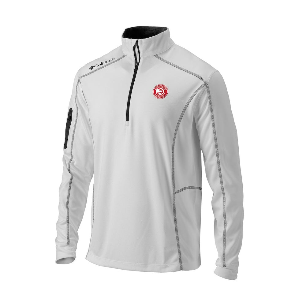 Atlanta Hawks Omni-Wick Shotgun Quarter-Zip Pullover White | Columbia US