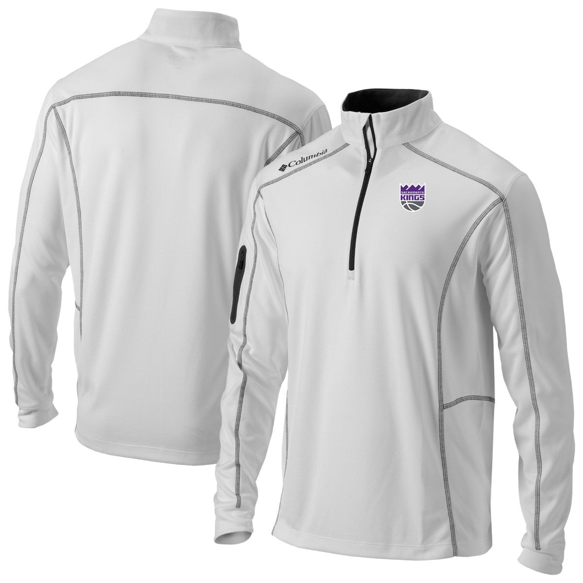Sacramento Kings Omni-Wick Shotgun Quarter-Zip Pullover White | Columbia discount