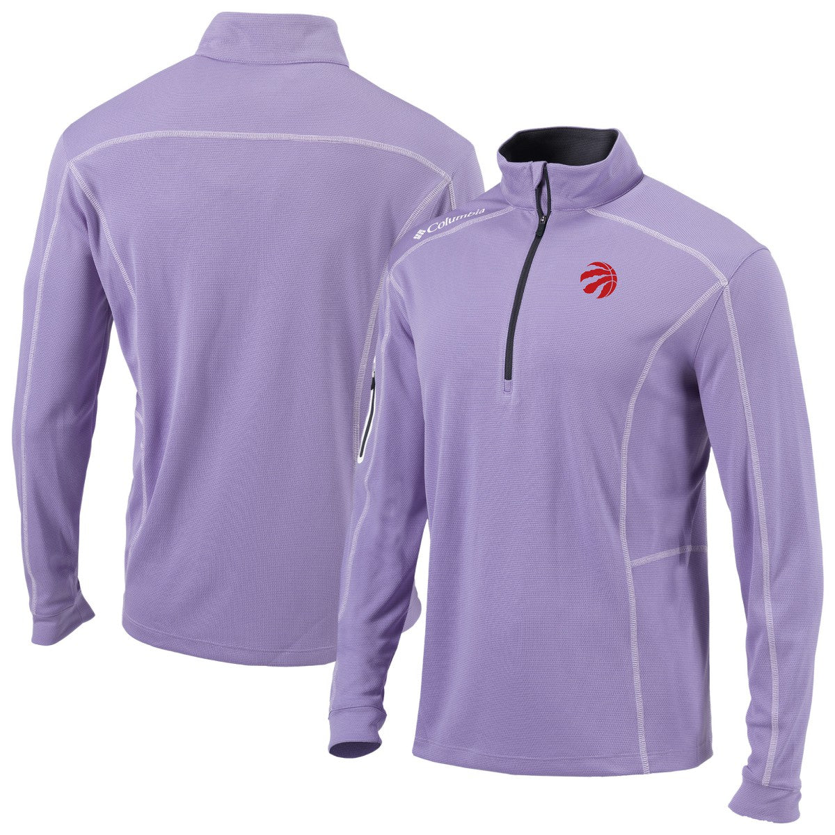 Toronto Raptors Omni-Wick Shotgun Quarter-Zip Pullover Lavender | Columbia Lifestyle