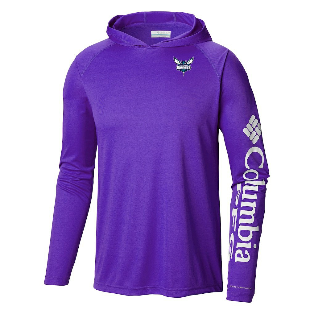 Charlotte Hornets Terminal Tackle Long Sleeve Hoodie T-Shirt Purple | Columbia for sale