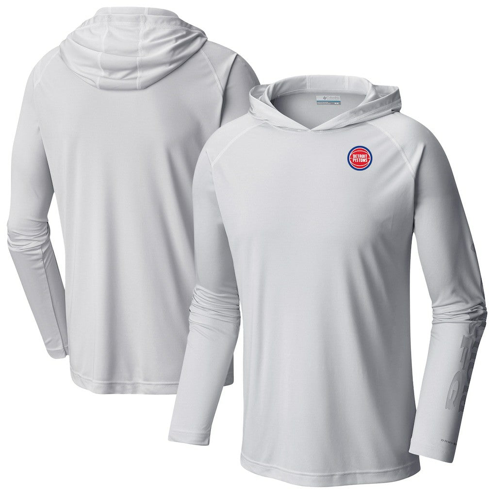 Detroit Pistons Terminal Tackle Long Sleeve Hoodie T-Shirt for sale White | Columbia Near Me
