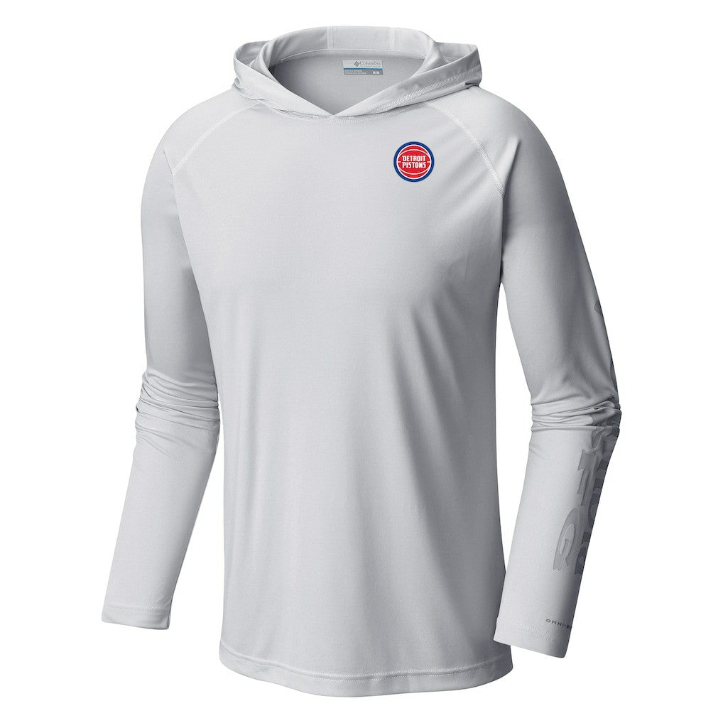 Detroit Pistons Terminal Tackle Long Sleeve Hoodie T-Shirt for sale White | Columbia Near Me