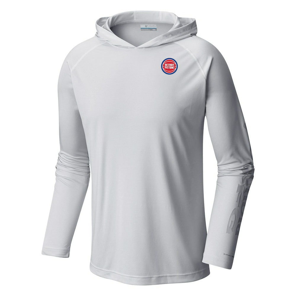 Detroit Pistons Terminal Tackle Long Sleeve Hoodie T-Shirt for sale White | Columbia Near Me