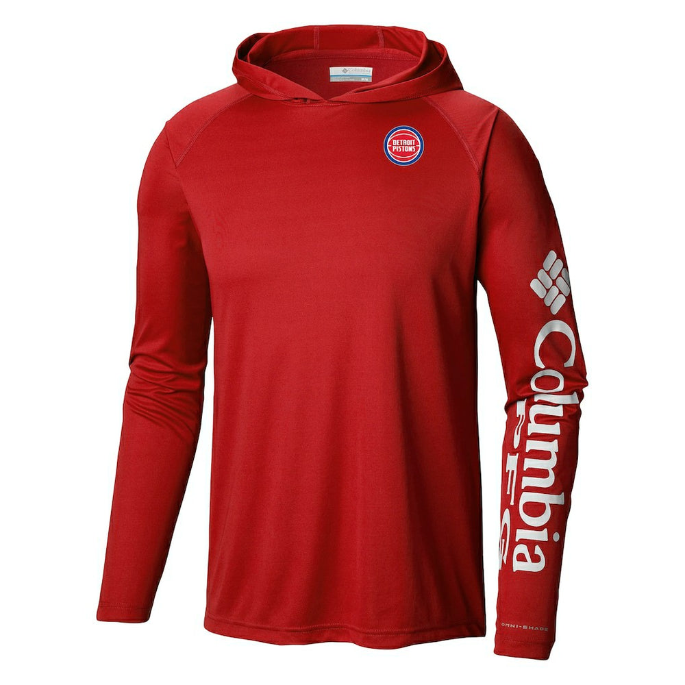 Detroit Pistons Terminal Tackle Long Sleeve Hoodie T-Shirt for sale Red | Columbia