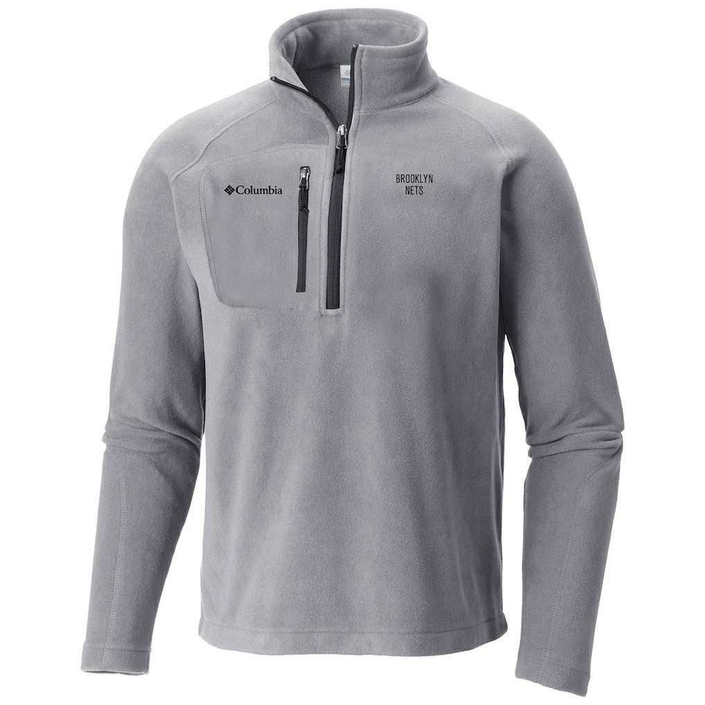 Brooklyn Nets Fast Trek III Half-Zip Fleece Pullover Gray | Columbia US