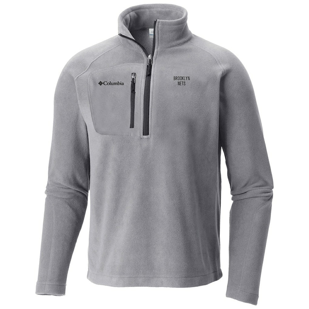 Brooklyn Nets Fast Trek III Half-Zip Fleece Pullover Gray | Columbia US