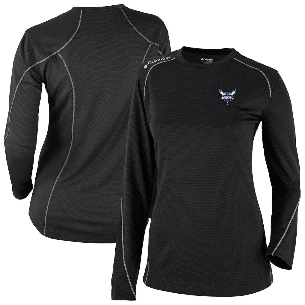 Charlotte Hornets Women's Omni-Wick Shotgun Pullover Top Black | Columbia for sale