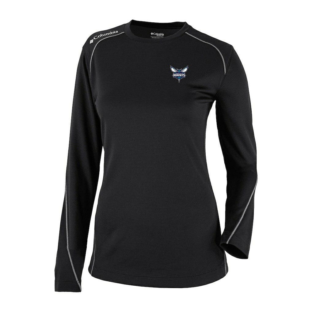 Charlotte Hornets Women's Omni-Wick Shotgun Pullover Top Black | Columbia for sale