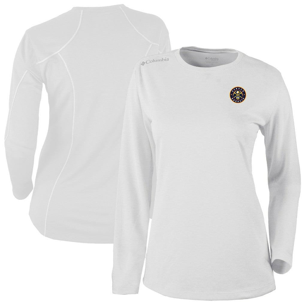 Denver Nuggets Women's Omni-Wick Shotgun Pullover Top for sale White | Columbia Lifestyle