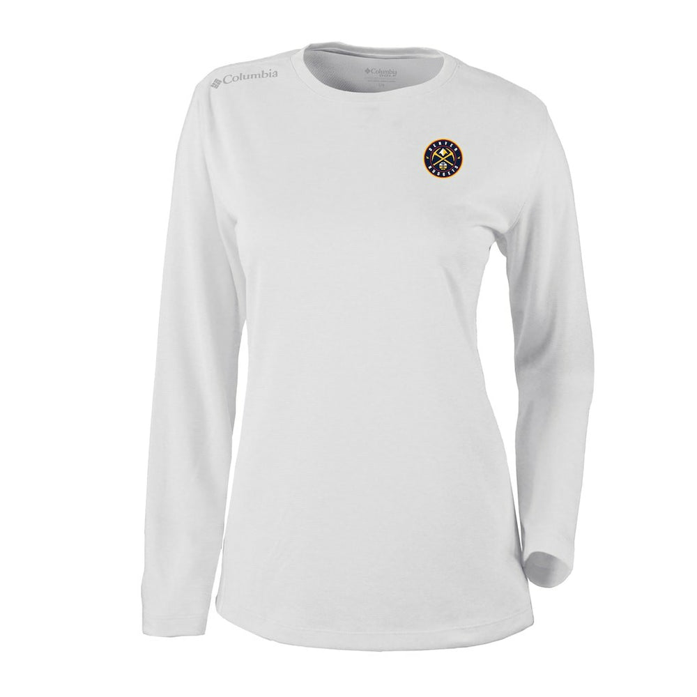 Denver Nuggets Women's Omni-Wick Shotgun Pullover Top for sale White | Columbia Lifestyle