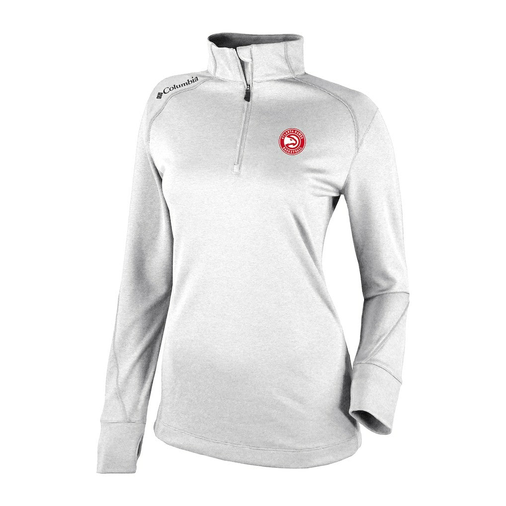 Atlanta Hawks Women's Omni-Wick Shotgun 2.0 Quarter-Zip Pullover Top White | Columbia for sale