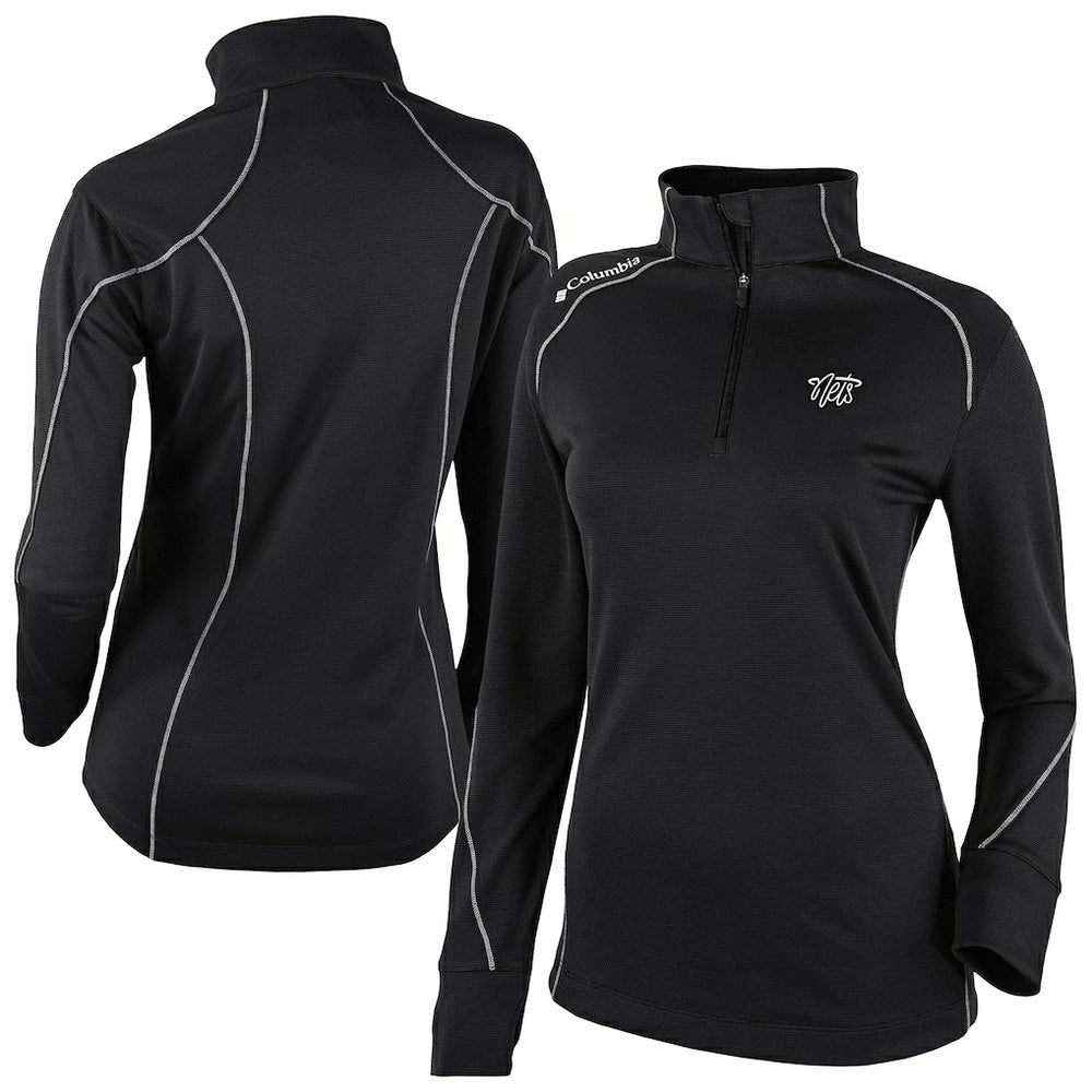 Brooklyn Nets Women's Omni-Wick Shotgun 2.0 Quarter-Zip Pullover Top Black | Columbia for sale