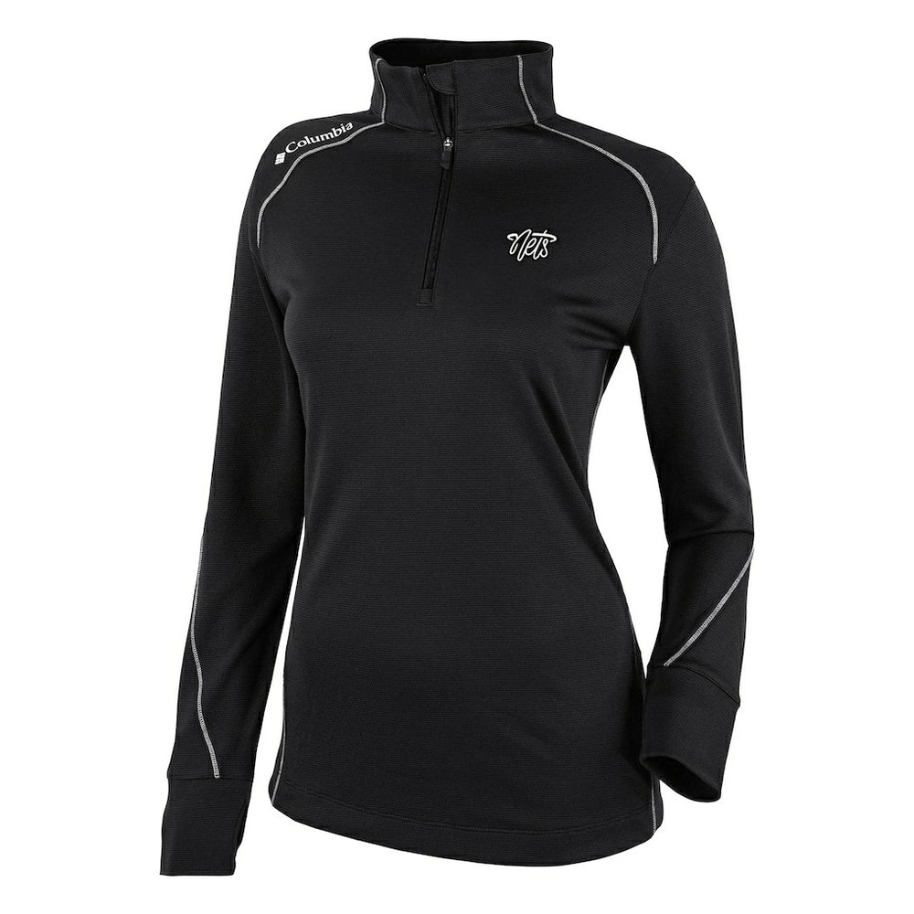 Brooklyn Nets Women's Omni-Wick Shotgun 2.0 Quarter-Zip Pullover Top Black | Columbia for sale