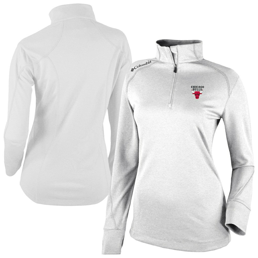 Chicago Bulls Women's Omni-Wick Shotgun 2.0 Quarter-Zip Pullover Top White | Columbia online