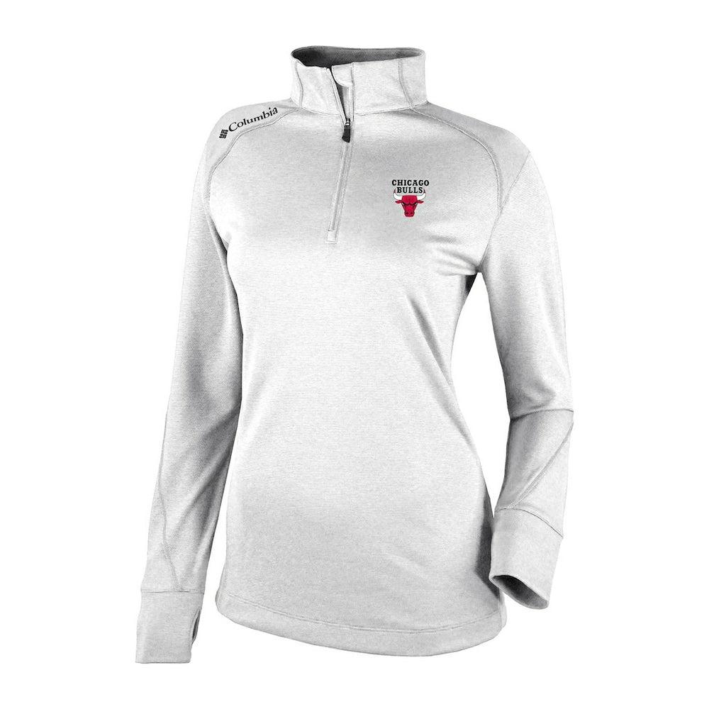Chicago Bulls Women's Omni-Wick Shotgun 2.0 Quarter-Zip Pullover Top White | Columbia online