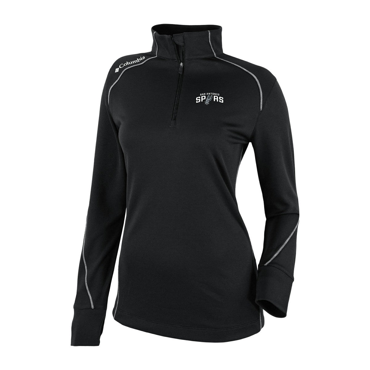 San Antonio Spurs Women's Omni-Wick Shotgun 2.0 Quarter-Zip Pullover Top Black | Columbia