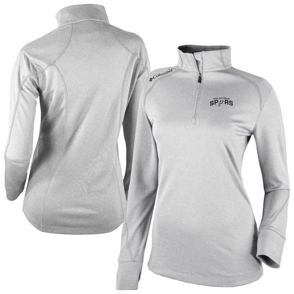 San Antonio Spurs Women's Omni-Wick Shotgun 2.0 Quarter-Zip Pullover Top Heather Gray | Columbia outlet