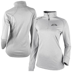 San Antonio Spurs Women's Omni-Wick Shotgun 2.0 Quarter-Zip Pullover Top Heather Gray | Columbia outlet