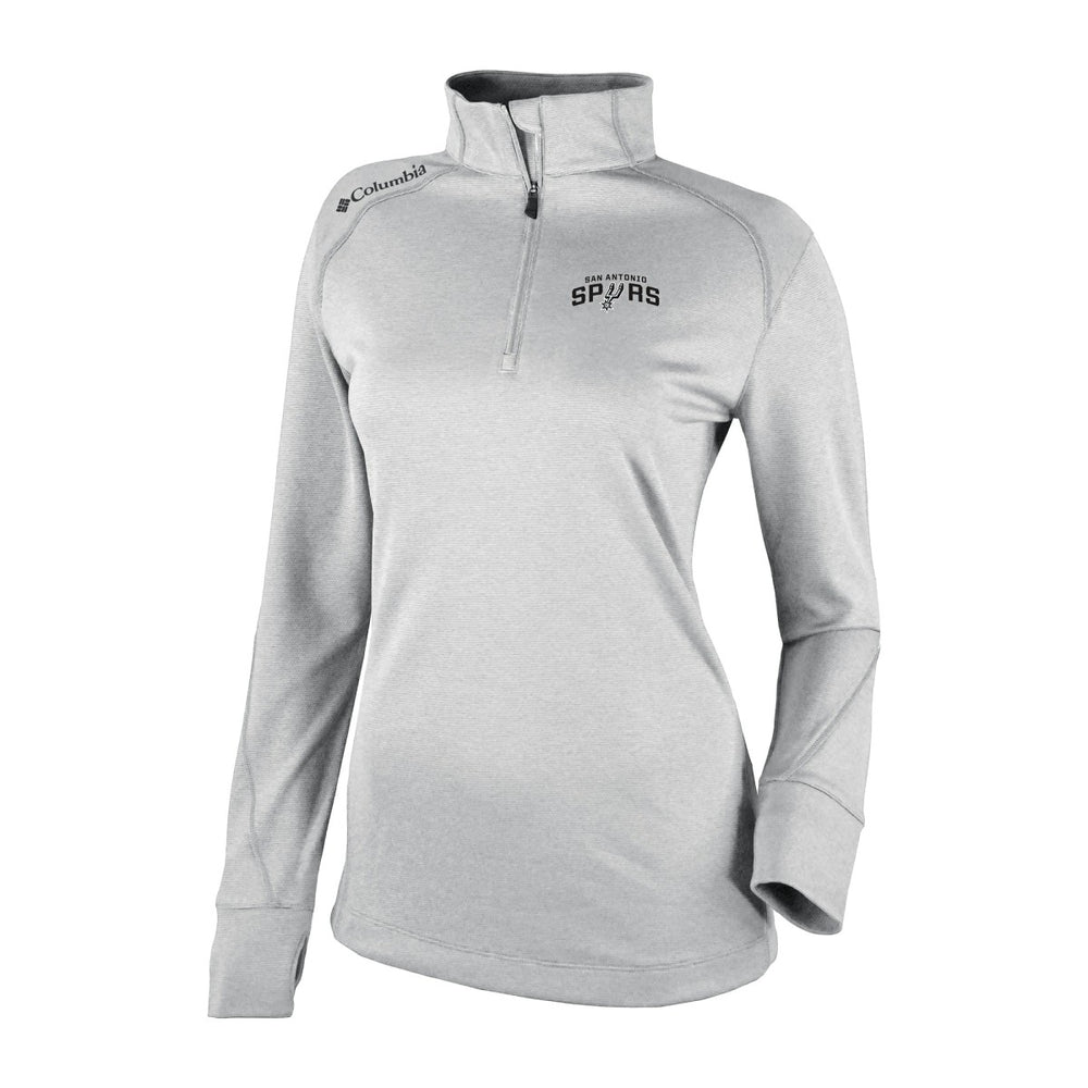 San Antonio Spurs Women's Omni-Wick Shotgun 2.0 Quarter-Zip Pullover Top Heather Gray | Columbia outlet