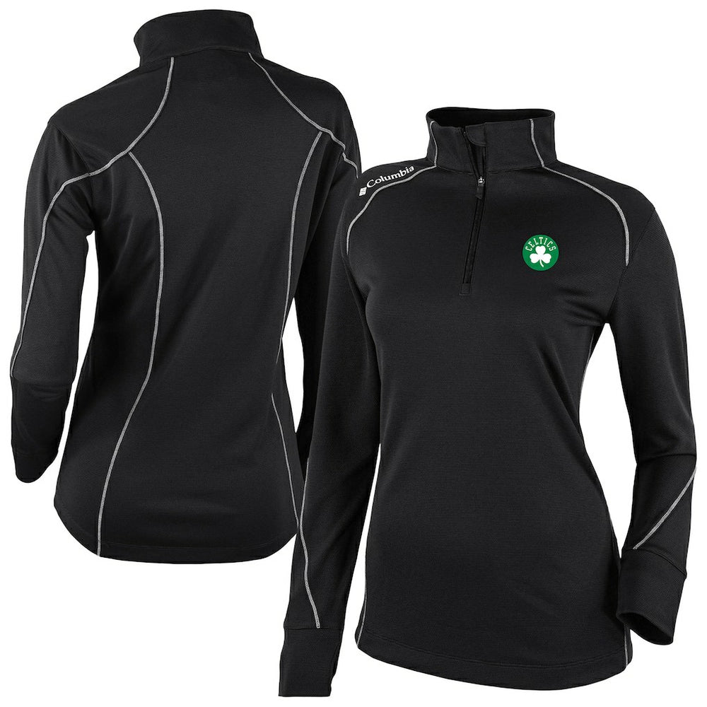 Boston Celtics Women's Omni-Wick Shotgun 2.0 Quarter-Zip Pullover Top Black | Columbia