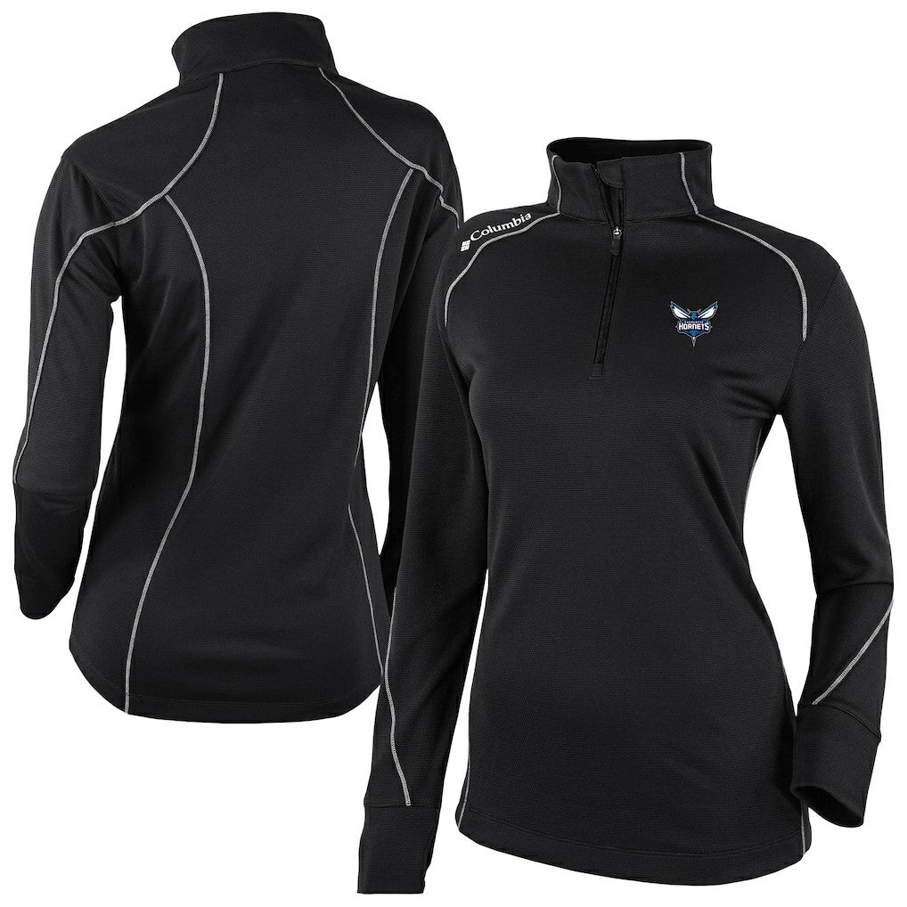 Charlotte Hornets Women's Omni-Wick Shotgun 2.0 Quarter-Zip Pullover Top Black | Columbia discount