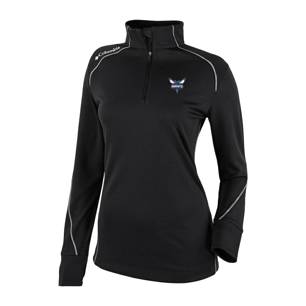 Charlotte Hornets Women's Omni-Wick Shotgun 2.0 Quarter-Zip Pullover Top Black | Columbia discount