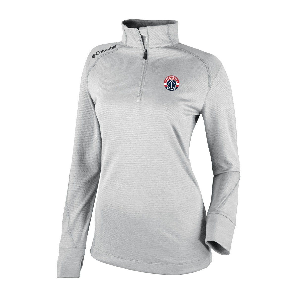 Washington Wizards Women's Omni-Wick Shotgun 2.0 Quarter-Zip Pullover Top Heather Gray | Columbia discount